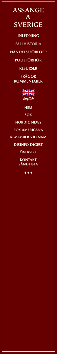 Länkar från fallhistorien om Assange och Sverige